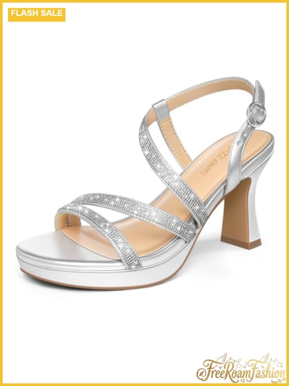 PIZZ ANNU Women's Platform Block Heel Sandals 3 Inch Chunky Heels Open Toe